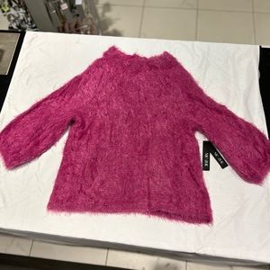 Nic+Zoe Metallic Fuzzy Sweater